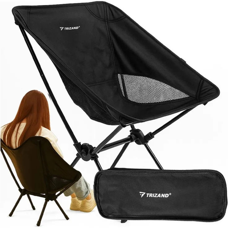 Trizand Klappstuhl Campingstuhl Strandstuhl Angelstuhl (Spar-Set, 1 St), leicht verstaubar im Auto, Schrank oder sogar im Handgepäck – Bild 1