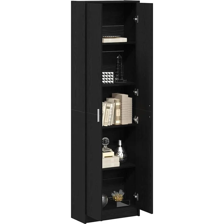 vidaXL Kleiderschrank Schwarz Eichen-Optik 55 x 25 x 189 cm 3334009 – Bild 3
