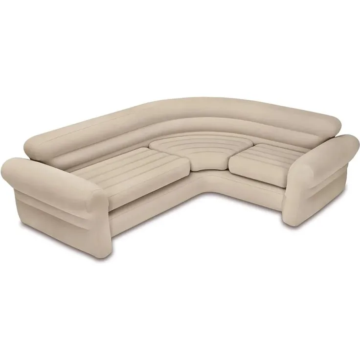 Intex 'Aufblasbares Ecksofa 257 x 203 x 76 cm', 2-in-1-Ventil, beige