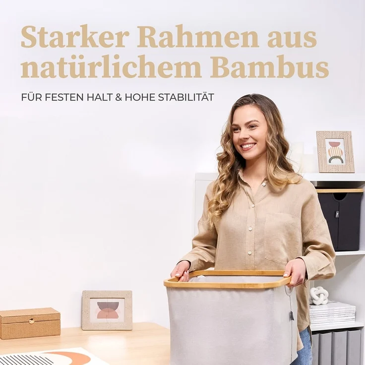 HENNEZ Aufbewahrungskorb 40l kompatibel für IKEA KALLAX Regal, Korb zur Holz Aufbewahrung klein Aufbewahrungsbox Regalkorb – Bild 3