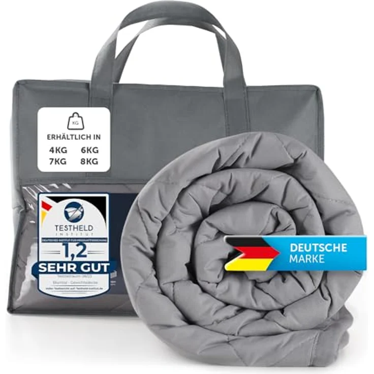 Blumtal Gewichtsdecke Gewichtsdecke 135x200, Decke mit Glasperlenfüllung, in vier Gewichtsvarianten aus 100% Baumwolle - waschmaschinengeeignet - 7kg – Bild 2
