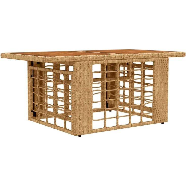 vidaXL Gartensofa-set 11 stk. Natürlich und Cremweiß Poly-Rattan 3437876 – Bild 6