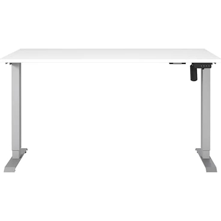 Germania Schreibtisch 8023-639, in Weiß/Silber, elektr. höhenverstellbar, 140 x 119 x 80 cm (BxHxT) – Bild 4