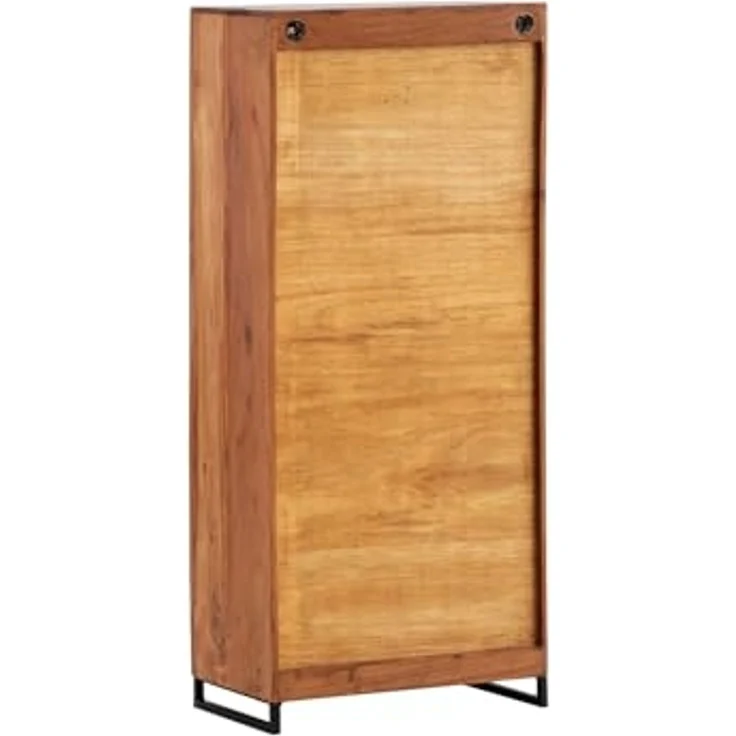 Hochkommode Bad-Hochschrank Akazienholz braun 50x115x30 cm massivum Maddox Badezimmer-Kommode Badmöbel Massivholz-Schrank – Bild 7