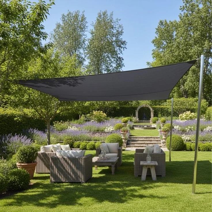 Relaxdays Sonnensegel Polyester – Bild 3