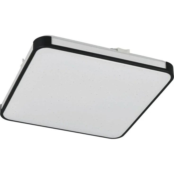 Reality LED-Deckenleuchte Relus 27x27 cm schwarz matt Starlight Effekt kaltweiß – Bild 4