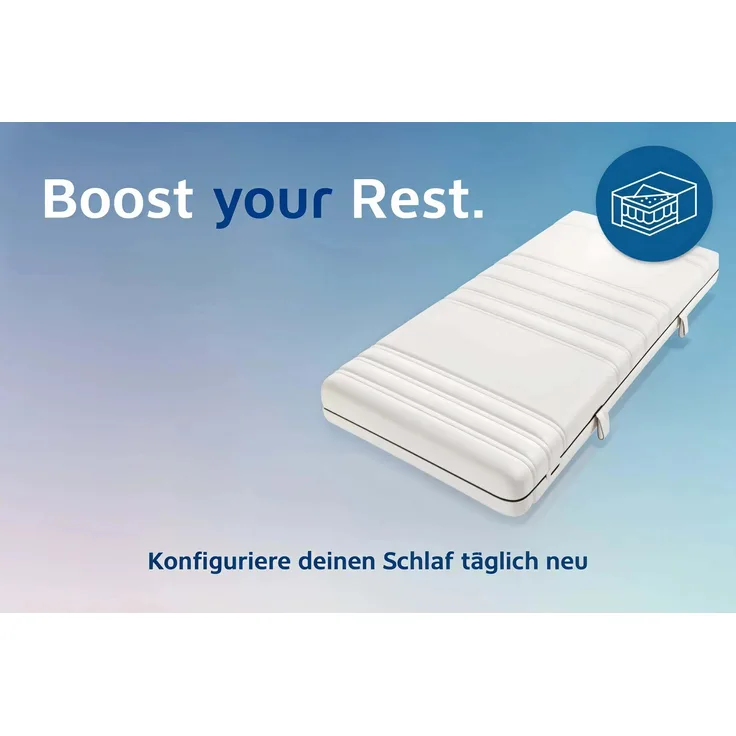 Beco Active Flex TFK, Taschenfederkern-Matratze mit Härtegrad H4 (100 kg - 140 kg), 180 x 200 cm, SKYFOAM-Auflage