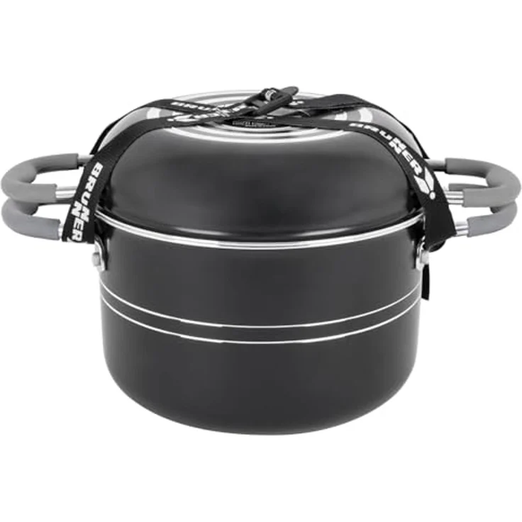BRUNNER Topf-Set Camping Koch Geschirr Set Flavor 7+1, 22 cm Outdoor Küche Topf Pfanne Alu – Bild 6