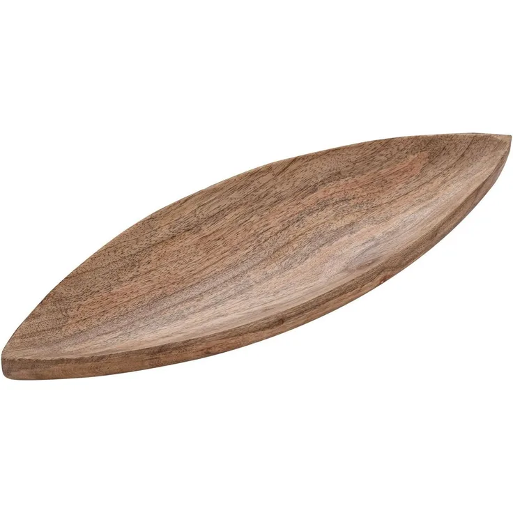 Amagohome Dekoschale Dekoschale B40xH3xT14cm Holzschale Boot schiffförmig Mangoholz massiv
