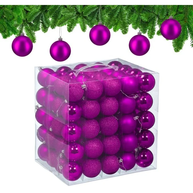 Relaxdays Weihnachtskugeln 100er Set – Bild 1