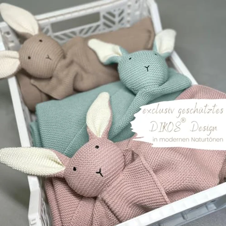 Babydecke DIKOS® Babydecke SCHMUSE-HASE Baby Geschenk Mädchen Junge Geschenkset, DIKOS, Geschenk zur Geburt, PREMIUM Qualität, 100 % BIO Baumwolle, nachhaltig – Bild 7