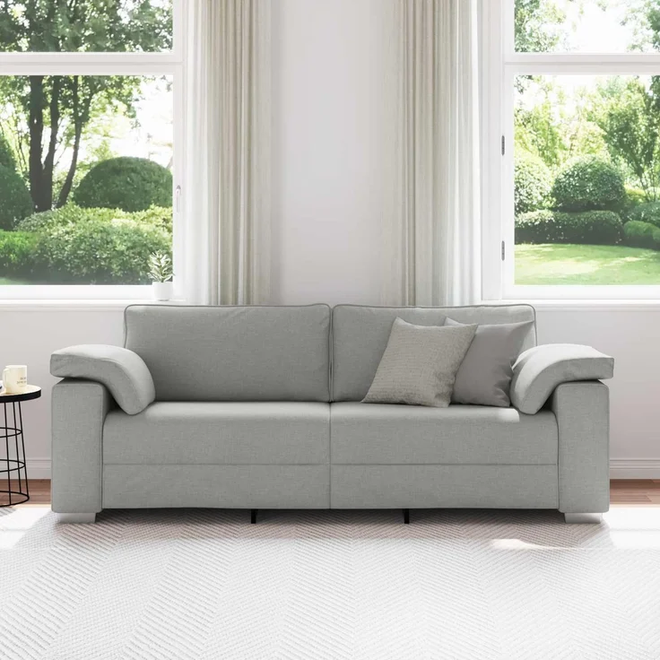 vidaXL 3-Sitzer-Sofa Wolkengrau 220 cm Stoff 4105245 – Bild 3