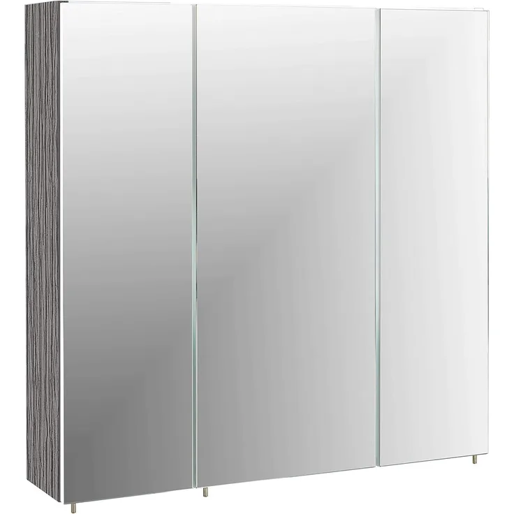Schildmeyer Trient Spiegelschrank, Holzdekor, esche grau Dekor, 71 x 70 x 16 cm