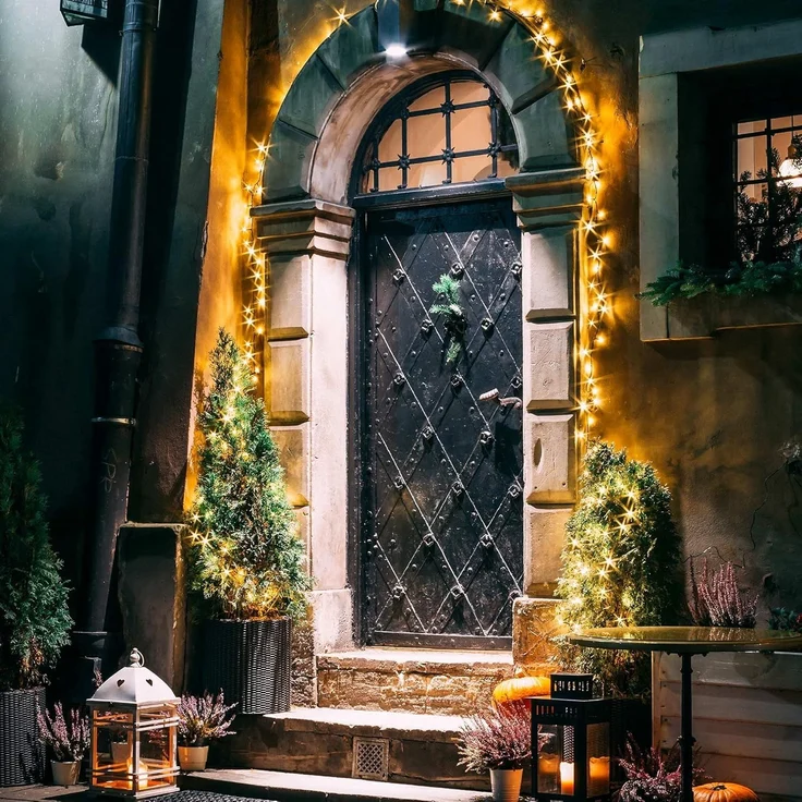 ECD Germany LED Cluster Lichterkette 11m Länge, 560 LEDs, Extra Warmweiß, 3m Stromkabel, IP44, Clusterlichterkette Büschellichterkette für Weihnachten Weihnachtsbaum Weihnachtsbeleuchtung, Innen/Außen – Bild 6