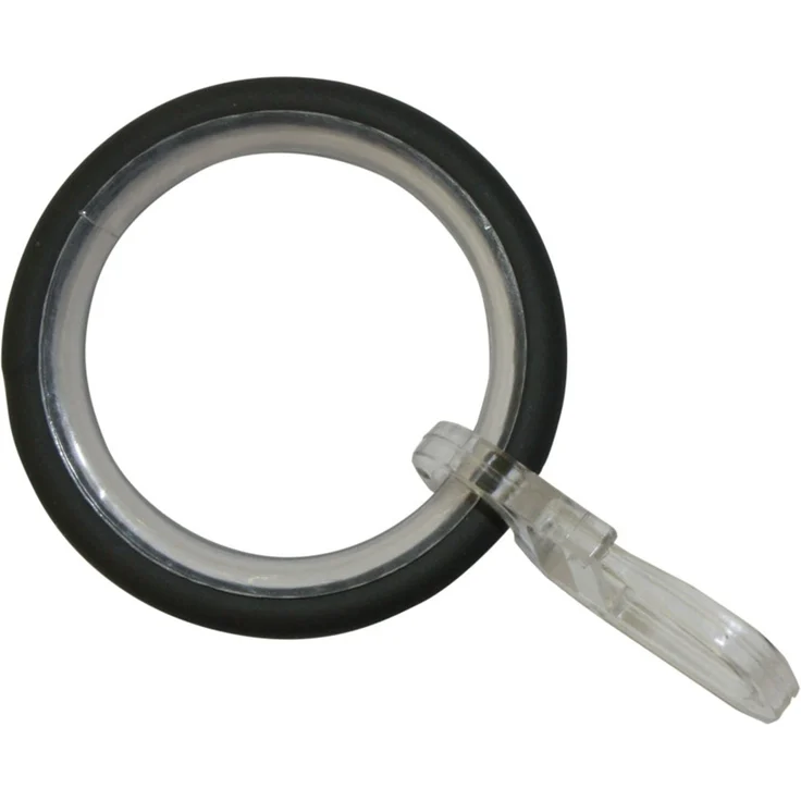 Gardinia Gardinenringe Elba für Ø 16-20 mm Steingrau 10-er Pack – Bild 1