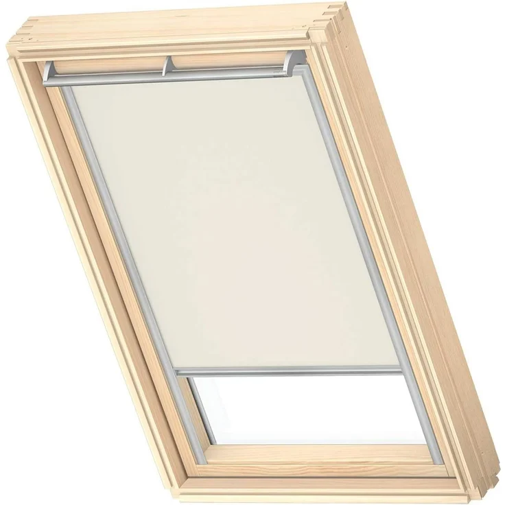 Verdunklungsrollo DKL SK06/MK06/CK02/FK06/MK04/CK04 1085S, VELUX, verdunkelnd, ohne Bohren, in Führungsschienen, VELUX »Pick & Click!«, alufarbene Führungsschienen & Griffleiste – Bild 1