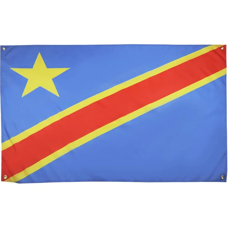 AZ FLAG Flagge der Demokratischen Republik Kongo, 150x90 cm, mit 4 Ösen, kongolesischer Pavillon für Balkon oder Wand