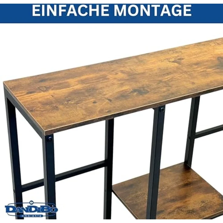 DanDiBo Getränkekistenregal 4 Kisten mit Ablage Holz Metall 96564 Getränkeregal Kistenregal Getränkekistenhalter – Bild 5