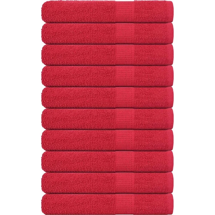 vidaXL Saunatücher FROGN 10 Stk. Rot 80x200 cm 360 g/m² 136937 – Bild 1