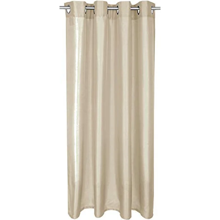 Gardine Blickdicht mit Ösen ( Taupe hell ) in 140x245cm ( Breite x Höhe ) – Bild 2