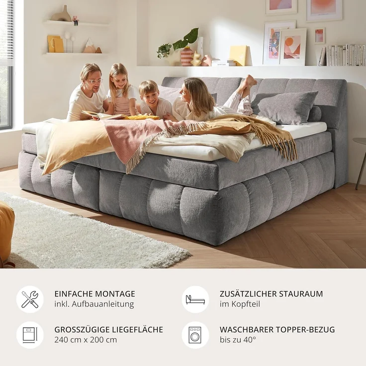 Boxspringbett Elkford 240x200 – Ed Exciting Design – Bild 5