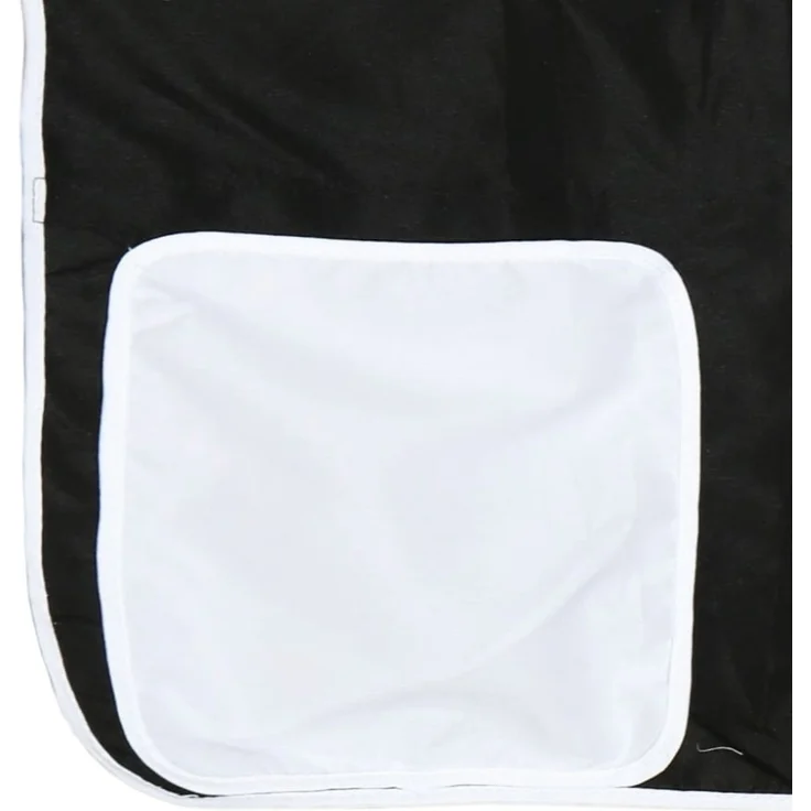 vidaXL Etagenbett mit Vorhängen Weiß Schwarz 90x200 cm Kiefernholz 3283982 – Bild 6