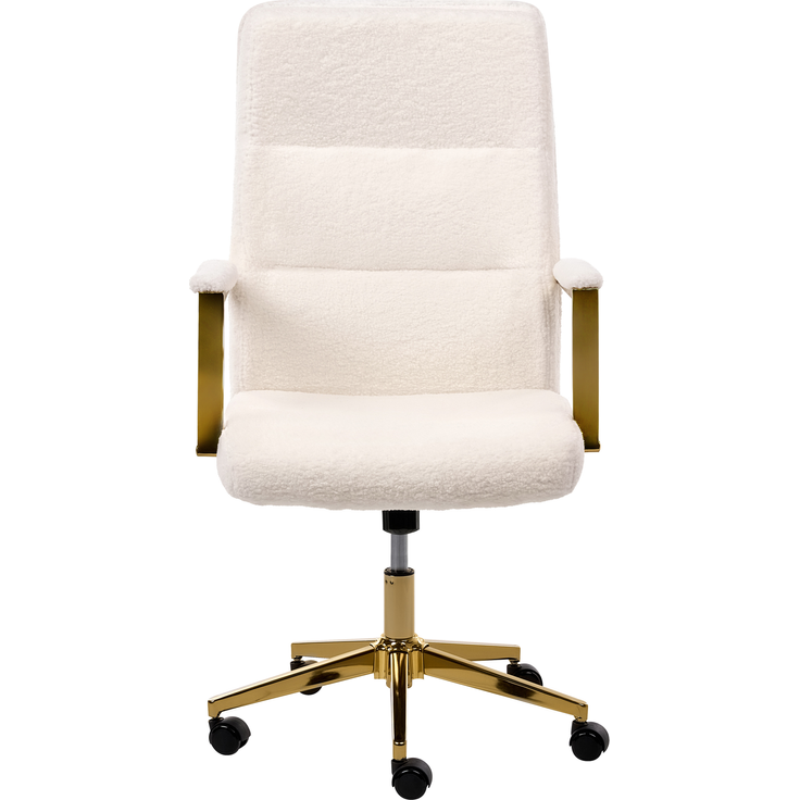Chefsessel DEMURE Bouclé Cremeweiß – Bild 5