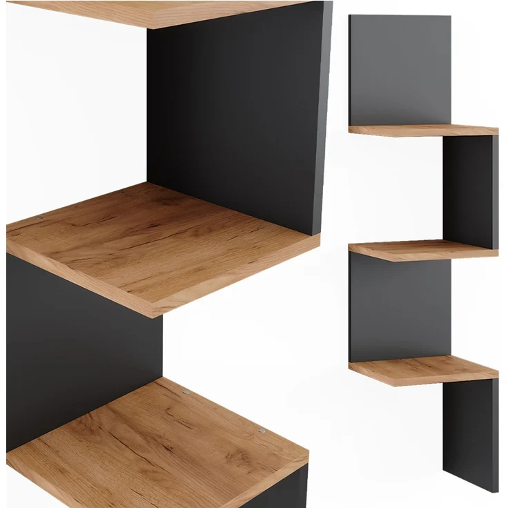 Eckregal Paolo Anthrazit 28 x 116.4 cm 2er Set Vicco – Bild 6