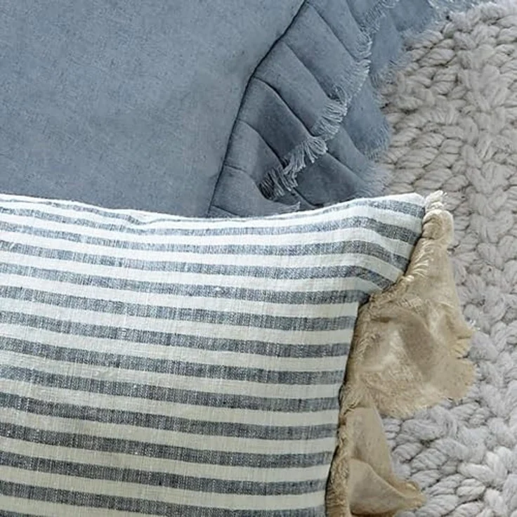 Mirabeau Kissenhülle Kissenhülle 2er Set Alexane blau/weiß, (2 Stück) – Bild 5