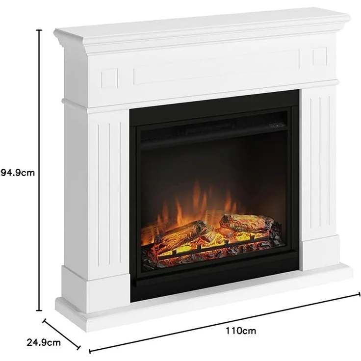 TAGU Larsen Elektrokamin mit PowerFlame Reinweiß, 110cm – Bild 6