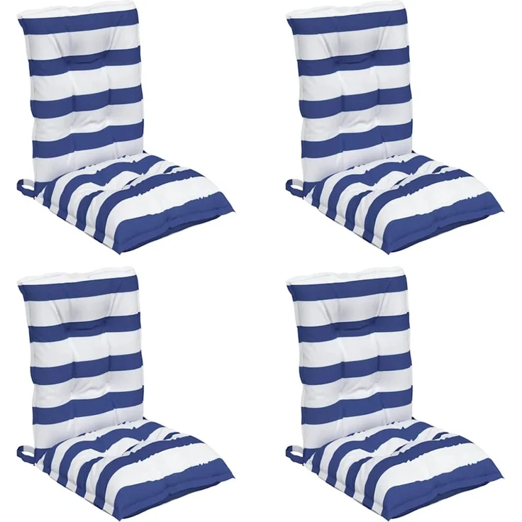 vidaXL Outdoor-Kissen 4 stk. Stoff Blau-weiß gestreift 100 x 50 x 7 cm 377717 – Bild 3