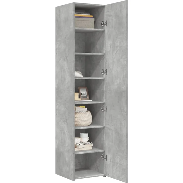 vidaXL Highboard Betongrau 40x42,5x185 cm Holzwerkstoff 3281402 – Bild 2