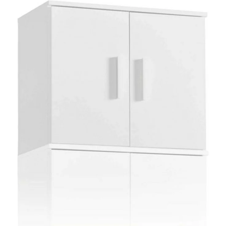 mokebo Mehrzweckschrank Mehrzweckschrankaufsatz 'Der Turm' (für extra viel Stauraum) Schrankaufsatz für Mehrzweckschrank o. Aufbewahrungsschrank in weiß – Bild 4
