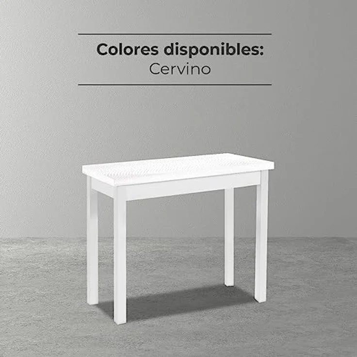 ASTIMESA Küchentisch im Buchstil ohne Schublade und Platte aus laminiertem Holz, Cervino, 80 x 40 cm a 80 x 80 cm – Bild 7