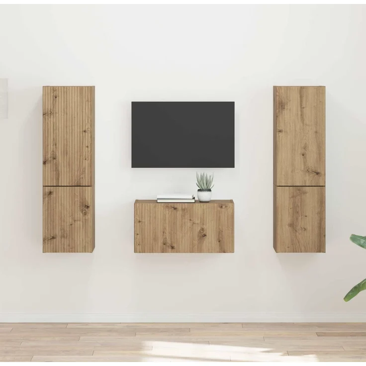 vidaXL TV-Schrankset 5 pcs Artisan-Eiche Holzwerkstoff 3409104 – Bild 1