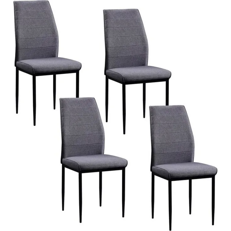 HTI-Living Esszimmerstuhl Stuhl Madison Webstoff Grau (Set, 4 St), Esszimmerstuhl