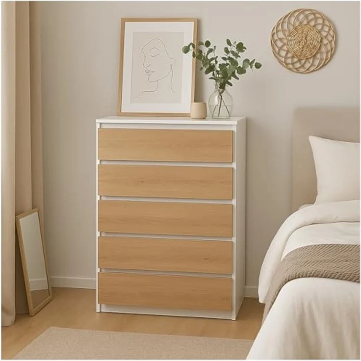 HTI-Living Kommode Kommode mit 5 grifflosen Schubladen (Stück, 1 St, 1 Kommode), Sideboard – Bild 2