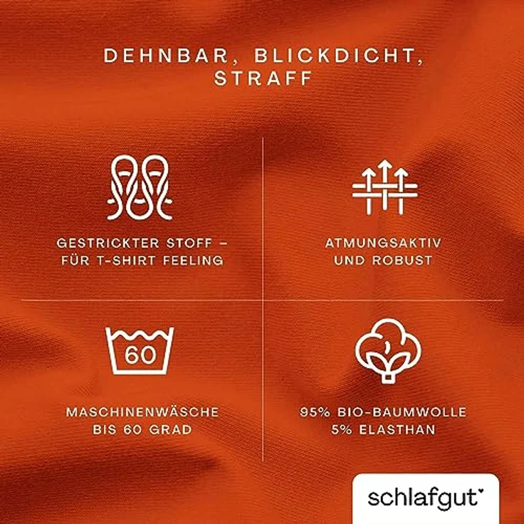 Schlafgut Spannbetttuch Pure, Rot, 120-130x200-220 cm, Oeko-Tex® zertifiziert, bügelfrei, weich und anschmiegsam, perfekter Sitz – Bild 3
