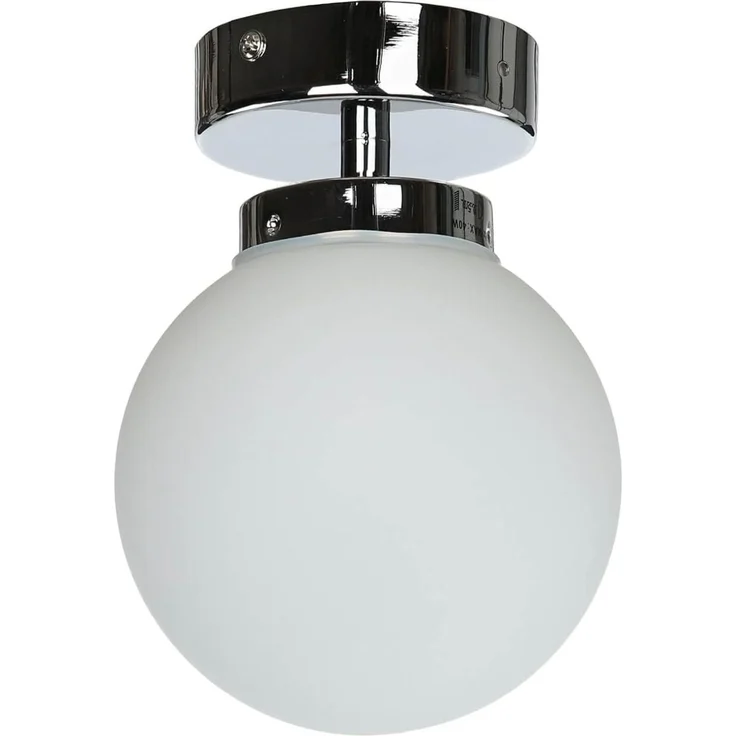 Licht-Erlebnisse Deckenleuchte TOHO, ohne Leuchtmittel, Badlampe Decke Chrom Weiß E14 Kugelschirm – Bild 2