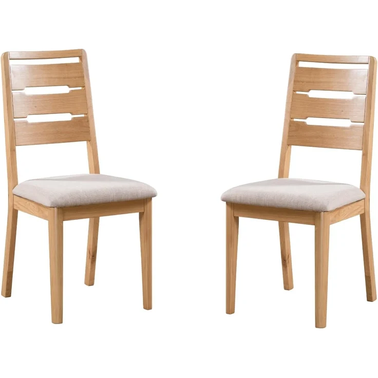 Julian Bowen Curve 2er-Set Esszimmerstühle, Eiche