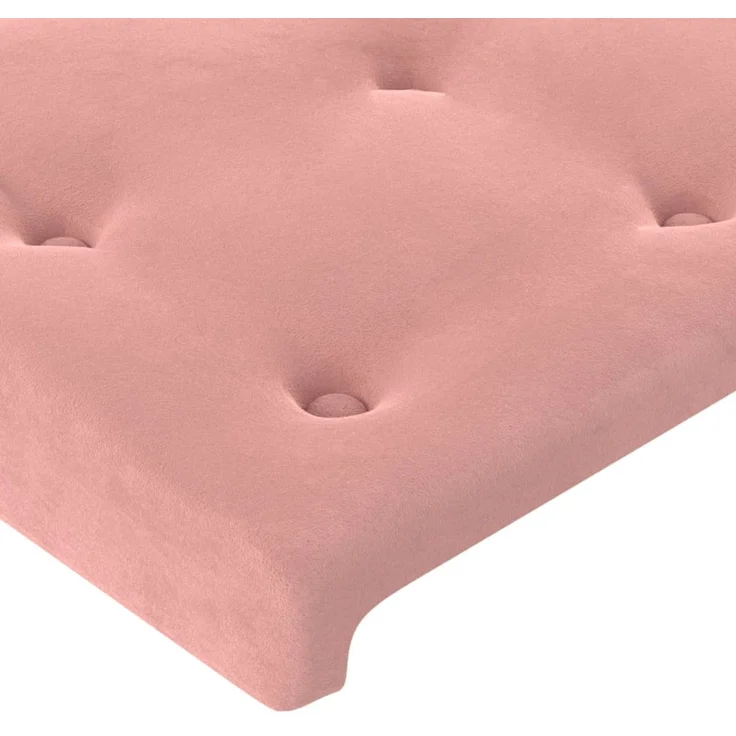 vidaXL Kopfteil mit Ohren Rosa 103x16x78/88 cm Samt 3119249 – Bild 5