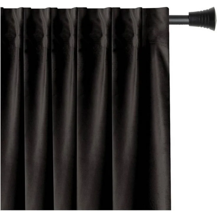 Restilo Gardine Gardine Multifunktionsband Kräuselband Vorhang Verdunkelnd Samt Textil (1 St), Kräuselband, verdunkelnd, Samt Textilien, mit Raffhalter – Bild 4