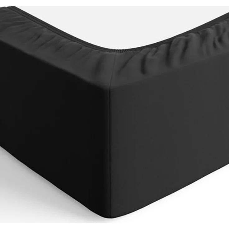 Amazon Basics Spannbetttuch, Mikrofaser, Schwarz, 200 x 200 x 30 cm – Bild 6