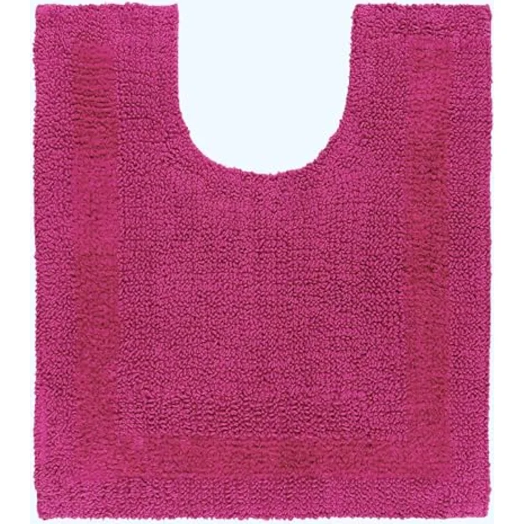 Homescapes Badematte 2 teiliges Luxus Badematten Set 100% Baumwolle raspberry, Höhe 30 mm, Badematte - 50x80 cm, WC Vorleger - 50x55 cm – Bild 5