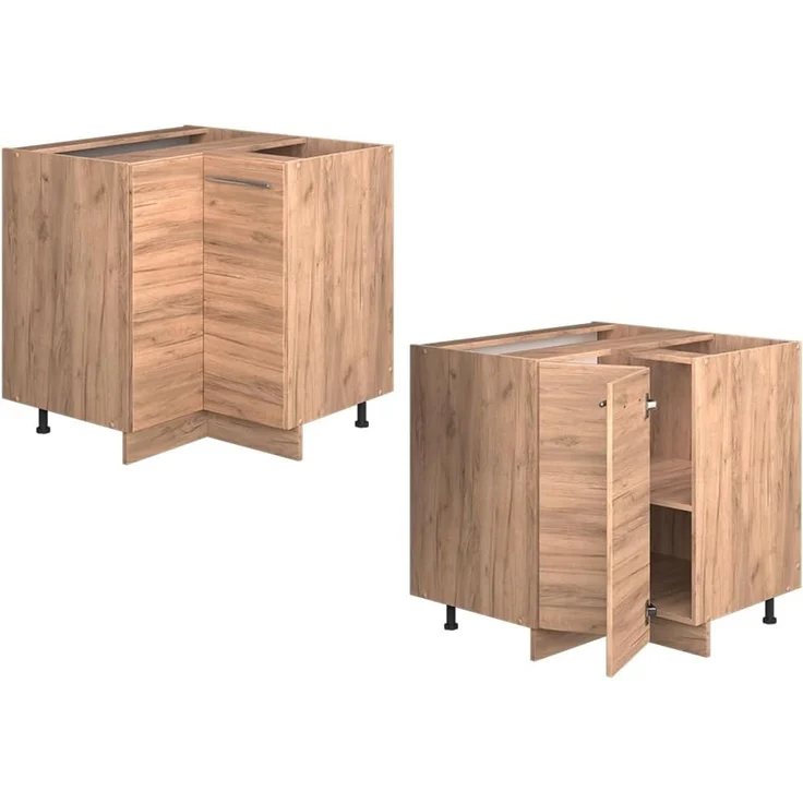 Eckunterschrank Fame-Line Goldkraft Eiche 80.5 cm , AP Eiche Vicco – Bild 6