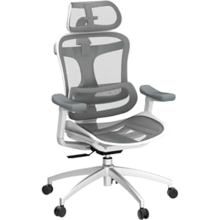 SIHOO Doro C300 Ergonomischer Bürostuhl mit ultraweichen 3D-Armlehnen, dynamischer Lordosenstütze für den Homeoffice-Stuhl, Verstellbarer Rückenlehne (Weiß) – Bild 6