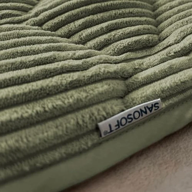 Krabbeldecke Soft-Cord wasserabweisende Sanosoft Babydecke Khaki Grün 120x120cm, Sanosoft, Öko-Tex und Made in Germany – Bild 9
