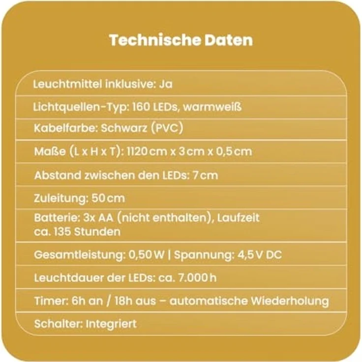 Star LED-Lichterkette 'Akku', 160 warmwhite LED, – Bild 7