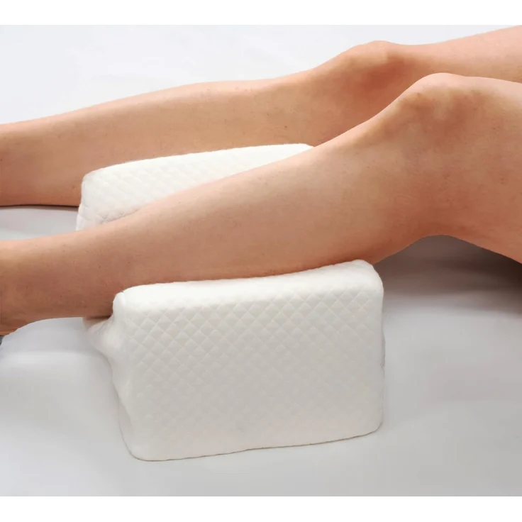 Kniekissen ergonomisch für Seitenschläfer 24 x 20 x 15 cm mit Cooling Effekt Bezug – Bild 2