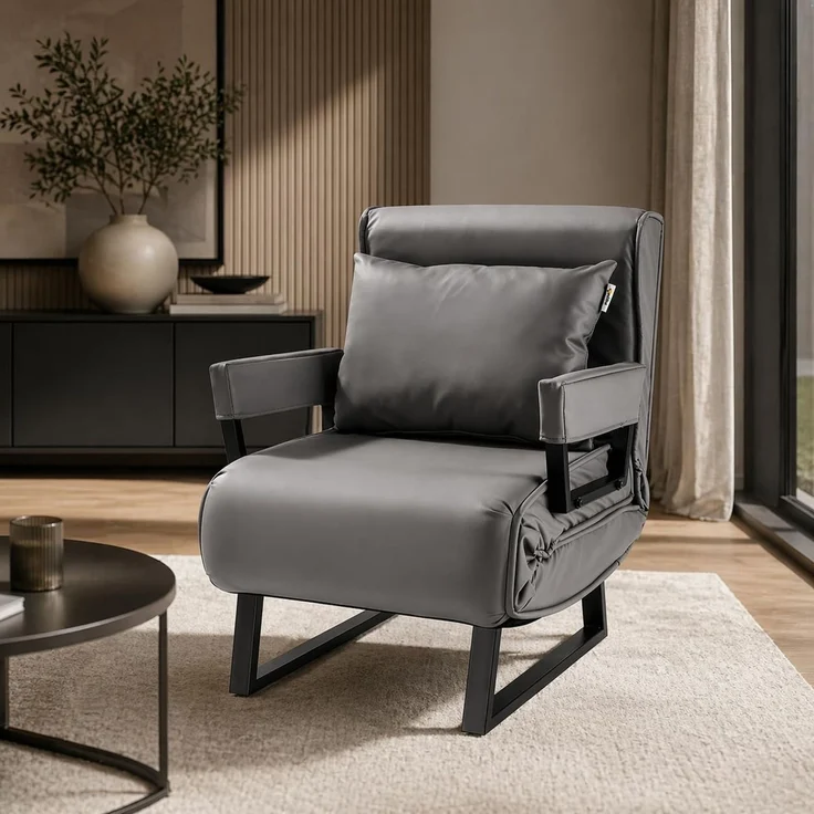 Makika Schlafsessel Schlafsofa Rio klappbar - in Grau – Bild 7